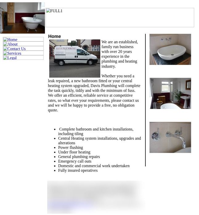 Old archived website of A family plumber